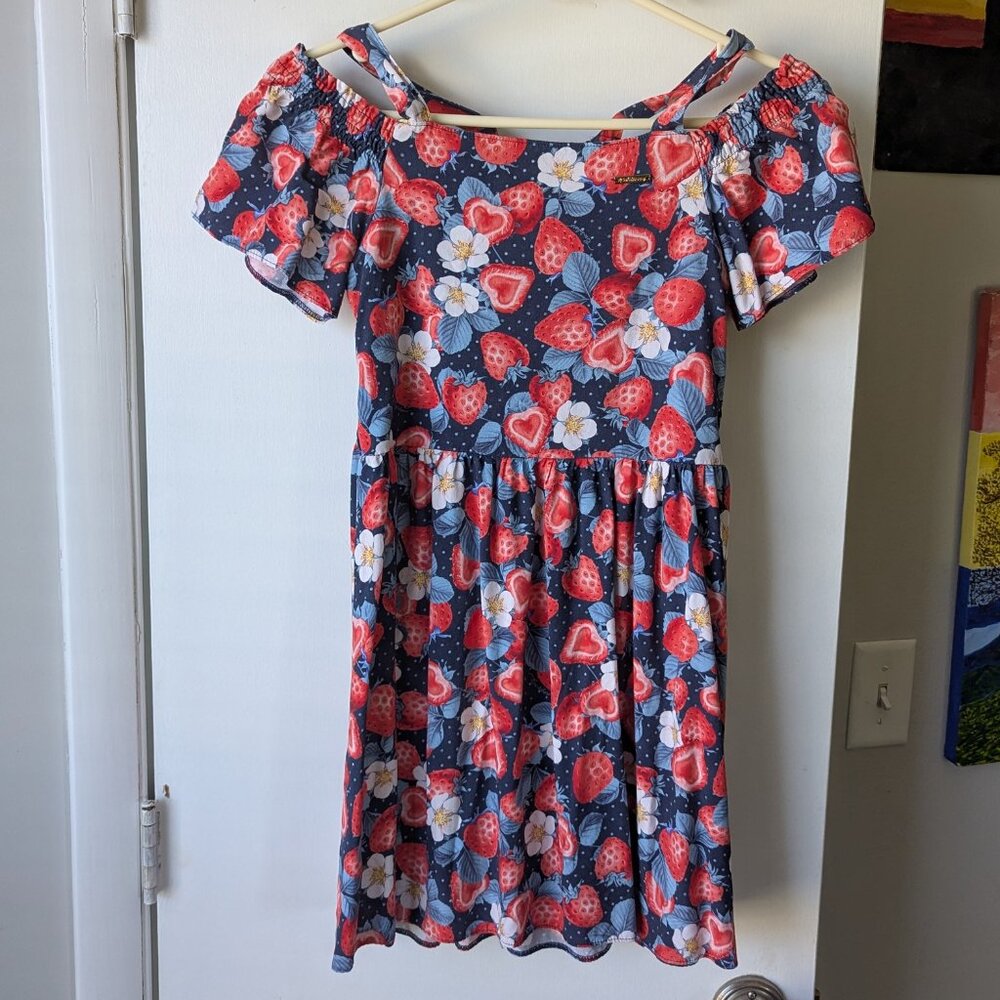 Carinhoso Dress Strawberry Floral Girls Size 14